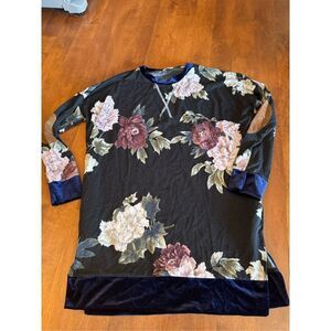 Woman’s Egy floral Elbow patch long sleeve dress/long shirt